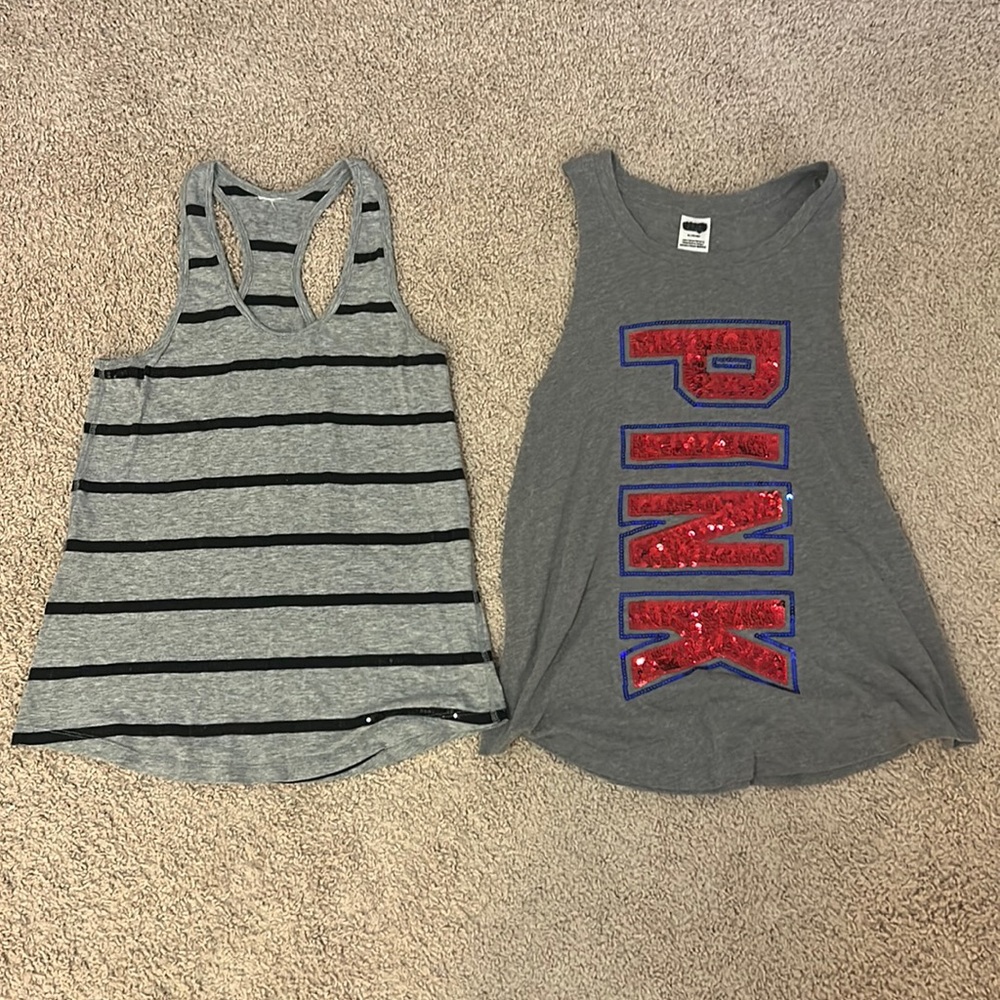PINK - Set of 2 - Sequin Tank Tops